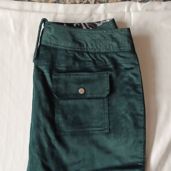 Sharagano "Ellen" Dark Teal Stretch Velvet Corduroy Bootcut Pants NEW Sz. 4 - Picture 7 of 8